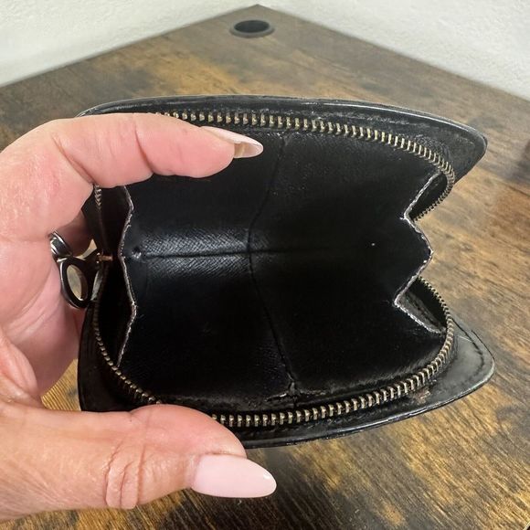 Louis Vuitton Black Epi Leather Demi Lune Zippy Coin Purse Authenticated W/ COA - Picture 7 of 11